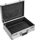 File Organizer Storage Box - 16.9 x 12.2 x 6.1 Inch Large, Portable Locking Storage Totes with Dual Combination Locks, Lock Boxes for Personal Items, Cash, Briefcase - Silver