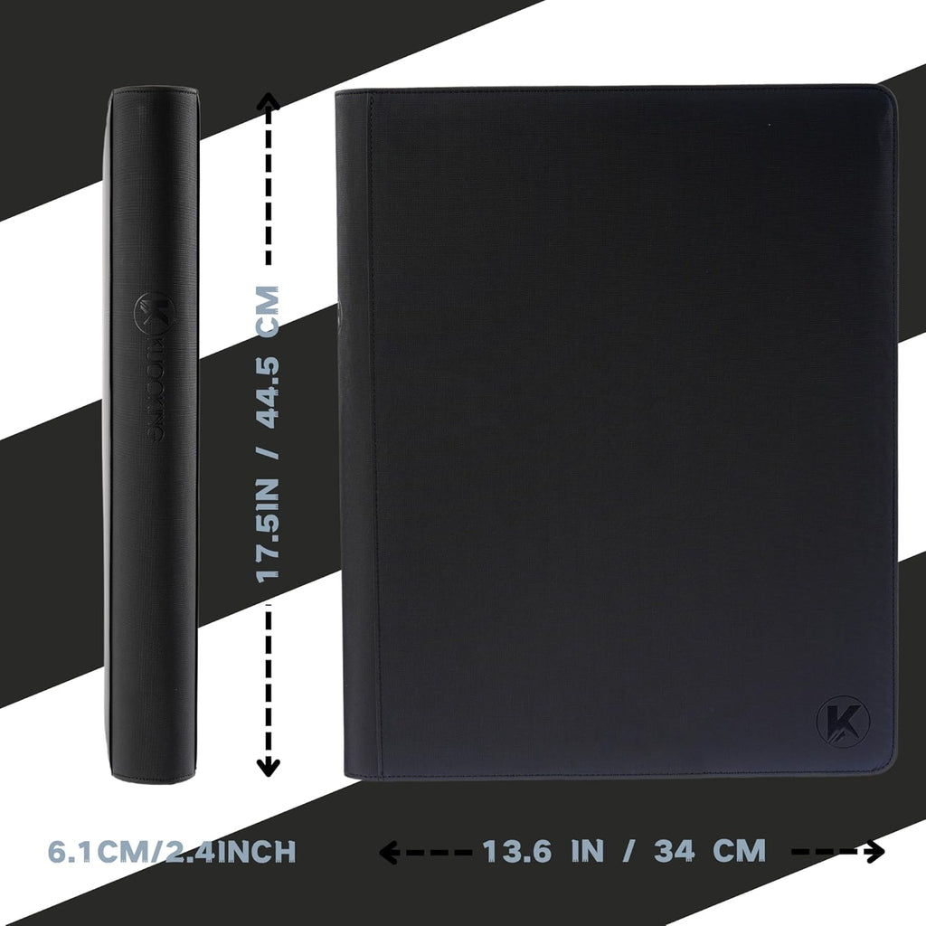 1408+ Pockets Trading Card Binder, 16-Pocket Card Ablum Compatible with MTG,Sports Cards & Other Standard Size Trading Card (Black)