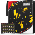 Trading Card Binder 9 Pocket，Card Binder 900 Pockets Card Book Holder Cards with 50 Removable Sleeves，3-Ring Zip Design MTG/TCG/Sport Collectible Trading Card Albums Gifts for Boys and Girls (Black)
