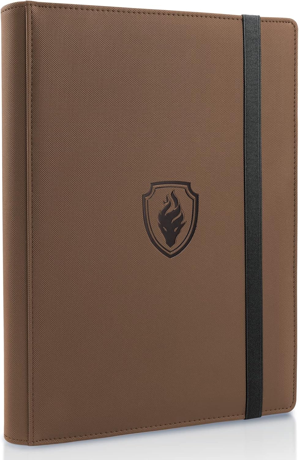 Premium Card Binder with 9 Pockets, Sturdy Fabmaker Trading Card Albums for 360 Cards, Brown PU Cover Album Holders for YuGiOh, MTG, TCG, Sports Cards