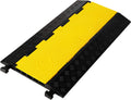 1 Pack Rubber Cable Ramp Hose Cable Protector Ramp 5 Channel 22000Lbs Load Capacity Traffic Speed Bump Wires Power Lines Extension Cord Cover for Indoor Outdoor