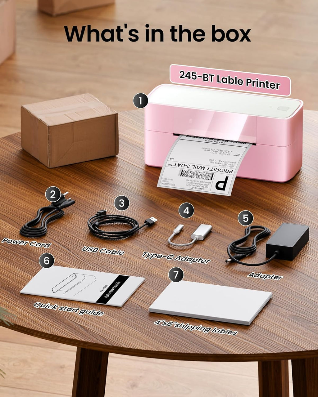 Itari Thermal Shipping Label Printer, 245BT Thermal Label Printer 4x6, Bluetooth Address Label Printers for Business, Support iOS, Android, Windows, Amazon, Shopify, USPS