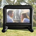 HuaKastro 14 FT Inflatable Projector Screen – One-Piece Design, Easy Setup Blow-Up Movie Screen with Quiet Fan, Ideal for Outdoor & Indoor Movie Nights, Backyard Events, and Parties (Stable Base)