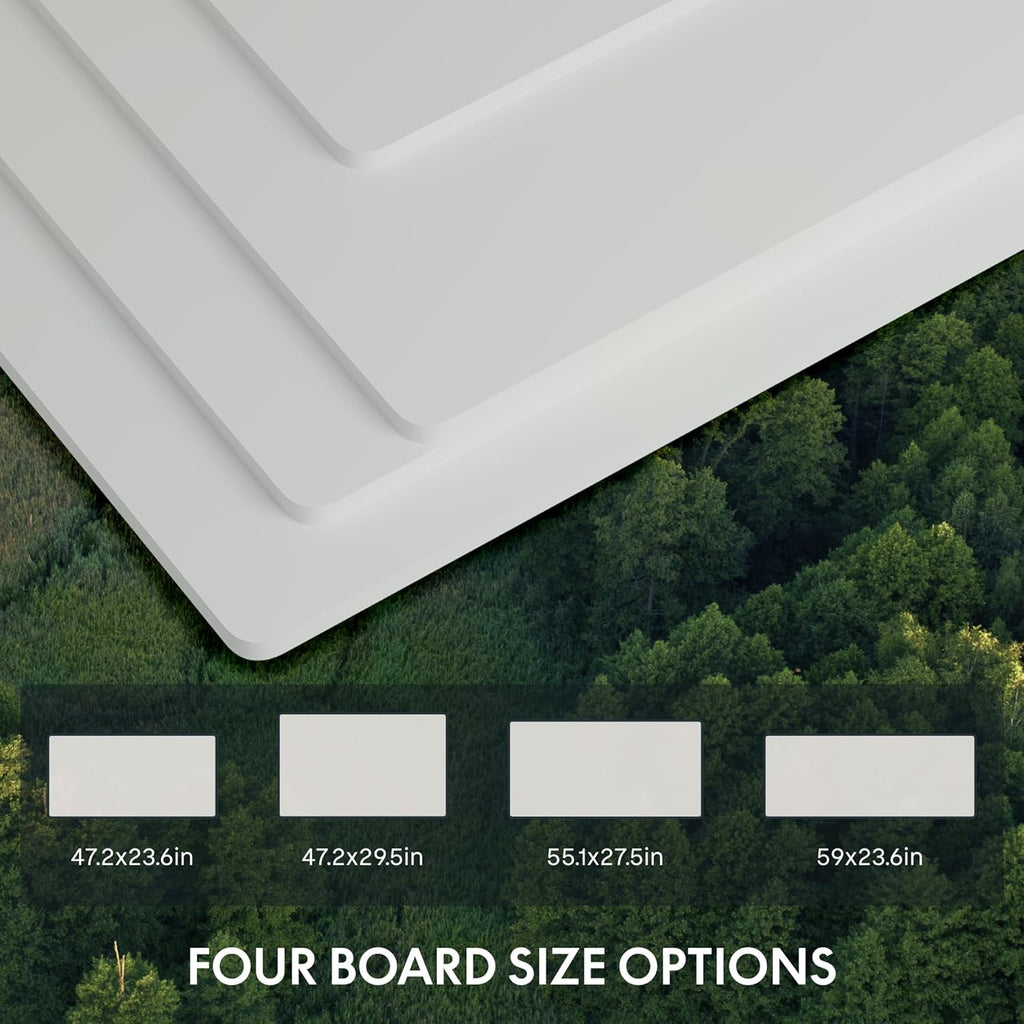 FLEXISPOT E6 Essential 3 Stages Dual Motor Electric Standing Desk 48x24 Inch Whole-Piece Board Height Adjustable Desk Electric Sit Stand Desk(White Frame + White Desktop, 2 Packages)