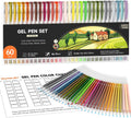 Shuttle Art 60 Pack Earth Tone Gel Pens, 30 Brown Earth Tone Gel Pens with 30 Refills for Adults Coloring Books Journaling Drawing Nature, Landscapes, Animals Scenes