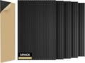 5 Pack Sound Proof Foam Panels for Walls 47.2"x23.6" Large Acoustic Panels Sound Absorbing, Self-Adhesive Soundproof Wall Panels for Home Studio, Office, Recording, Black Black
