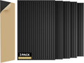 3 Pack Sound Proof Foam Panels for Walls 47.2"x23.6" Large Acoustic Panels Sound Absorbing, Self-Adhesive Soundproof Wall Panels for Home Studio, Office, Recording, Black (3 Pack Black)