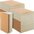 100 Pcs Kraft Notebook Journals 5.5 Inch x 8.3 Inch A5 Journal Softcover Notebooks Bulk for Kids Student Writing Sketch Office Notepad with 60 Pages 32 Sheets (Brown, Dot)