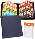 12 Pocket Card Binder, 864 Pockets Side Loading Trading Card Collection Binder, Zipper Ringless Card Holder Album for TCG, Sports, Game Business Cards, Blue