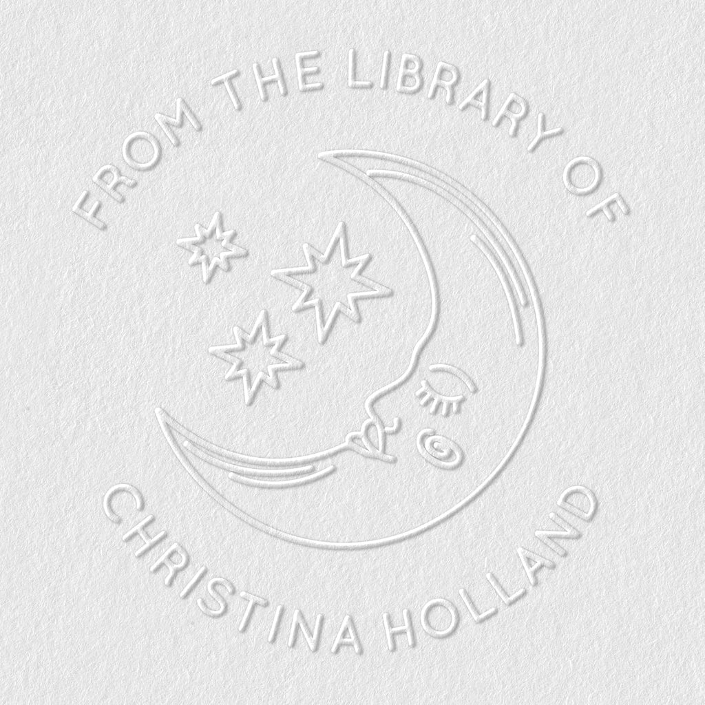 from The Library of Embossers & Stamps for Fantasy Book Readers | Custom Embosser | Custom Stamp | Ex Libris | Elevate Your Fantasy Collection of Stories and Novels (Design 12, Embosser)