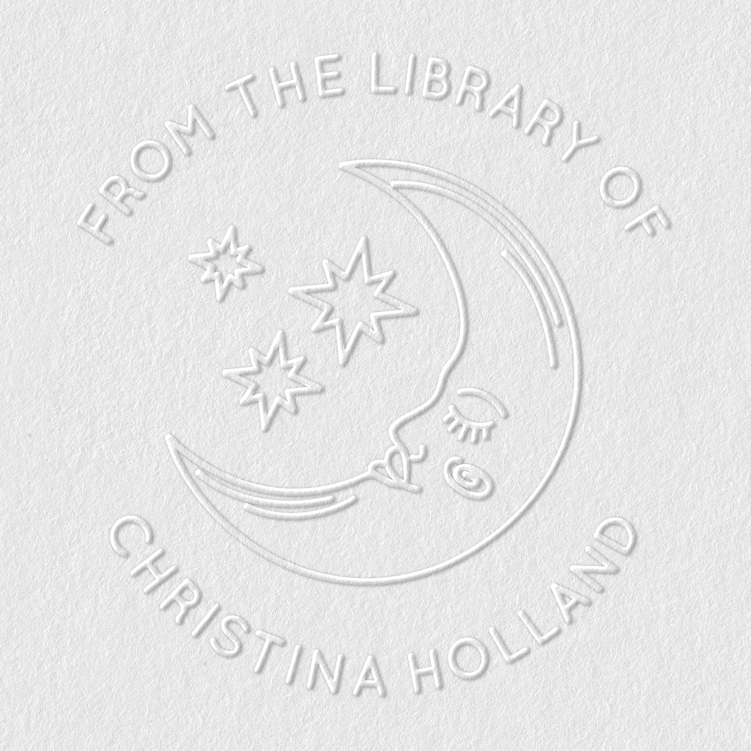 from The Library of Embossers & Stamps for Fantasy Book Readers | Custom Embosser | Custom Stamp | Ex Libris | Elevate Your Fantasy Collection of Stories and Novels (Design 12, Embosser)