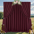 Burgundy Backdrop Curtains 4 Panels 5ft x 10ft Polyester Photo Backdrop Drapes for Wedding Christmas Party Background Decorations 20x10 FT