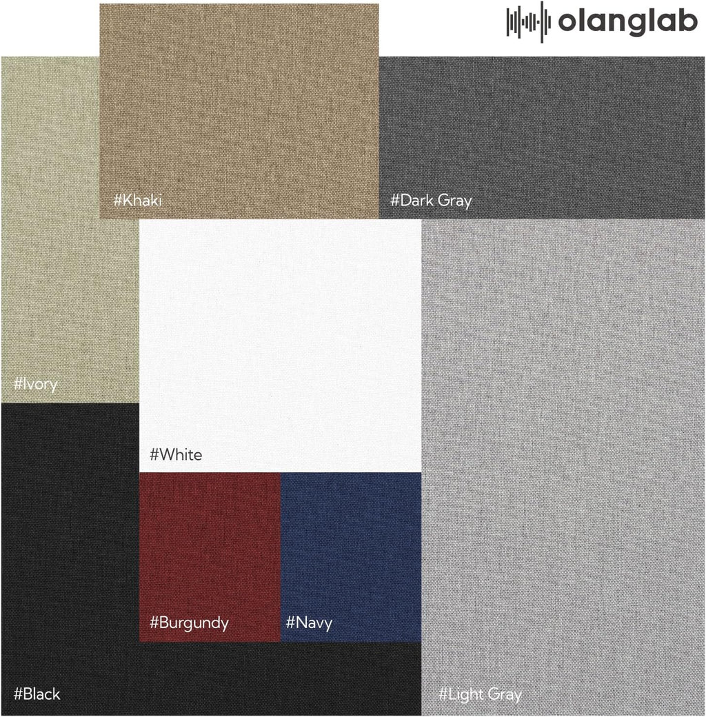 Olanglab Acoustic Panels 2 Pack, 48''x24'' Large Sound Panels, Fabric Wrapped Sound Proof Foam Panels for Walls, Sound Absorbing Panels for Recording Studio Acoustical Treatments (Khaki)