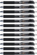 Amazon Basics Gel Pens Fine Point Smooth Writing Pens, Retractable, Black, 0.7mm, 12 Pack