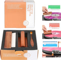 3-in-1 Ultimate Vinyl Record Cleaning Kit 100% All-Natural Sapele Mahogany Wood Vinyl Cleaning Kit - Goat Hair Vinyl Record Brush, Velvet Brush Pad, & Stylus Brush Cleaner
