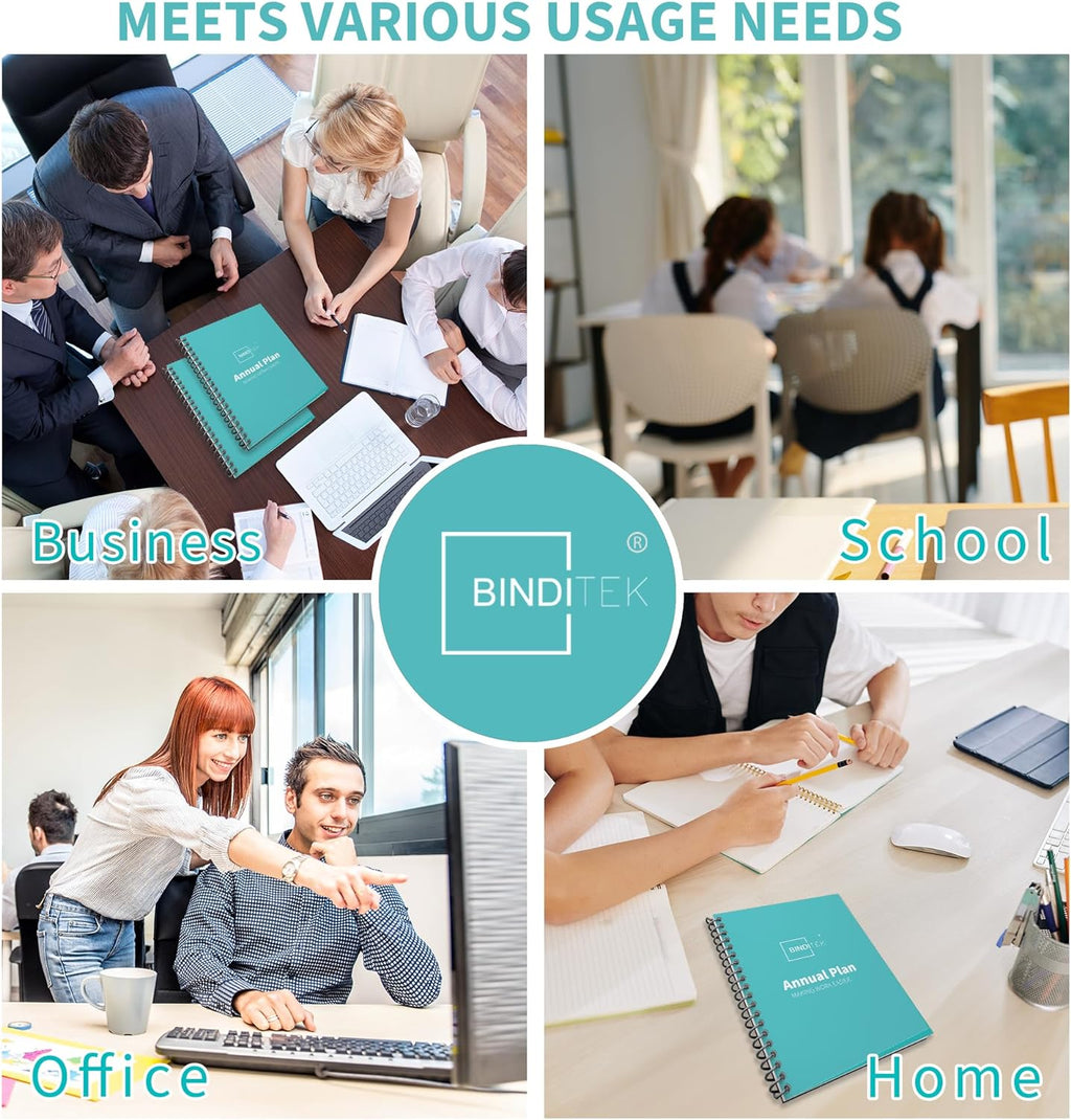 Binditek 100 Pack 6 Mil PVC Binding Report Covers, 8.5 x 11 Inches, Letter Size, Square Corners, Un-Punched, Office Supplies