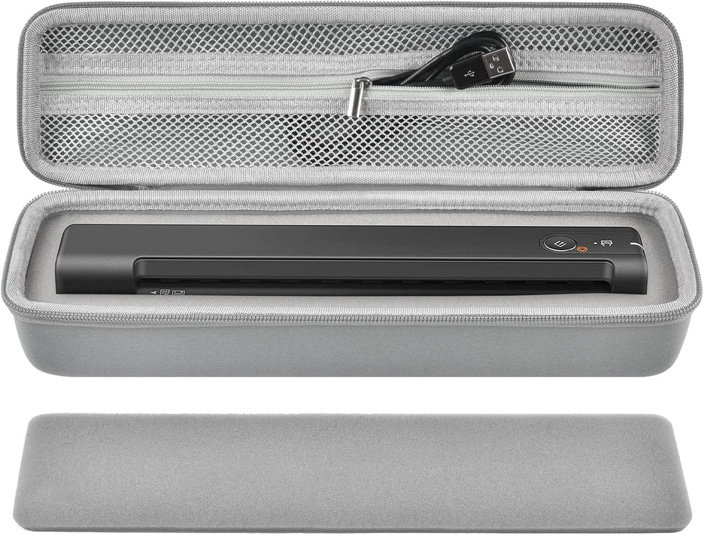 ALKOO Case Compatible with Epson Workforce ES-50/ ES-60W/ ES-55R/ ES-65WR/ DS-30/ DS-70/ DS-80W Portable Sheet-Fed Document Scanner, Storage for Epson Scanner for PC and Mac- Grey (Box Only)