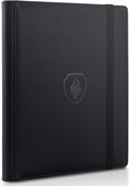 Trading Card Binder 9 Pocket, Fabmaker PU Cover Card Collection Binder for 360 Cards, Premium Card Book, Sturdy Card Holder Folders, Card Album for YuGiOh, MTG, TCG, Game Cards & Sports Cards, Black
