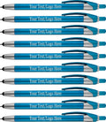 Personalized Pens in BLUE INK With your Custom Logo or Text Pens-Pack of 450- for Marketing, Parties, and Events, 2 in 1 Capacitive Stylus & Ballpoint Pen Compatible With Touchscreen Devices, Teal