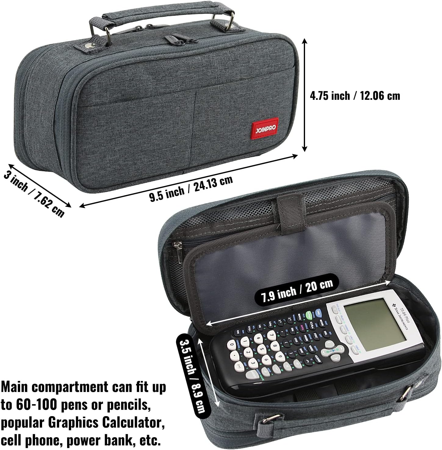 Pencil Case, Large Capacity Pencil Case Organizer; Double Zipper Storage Bag; Big Pencil Pouch for College School Office Teen Girl Boy Men Women Adult