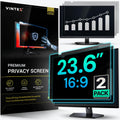 VINTEZ [2 Pack] 23.6 Inch 16:9 Privacy Screen for Computer Monitor and Laptop - Anti Glare Protector Film Blue Light Filter Eye Protection - Computer Screen Privacy Shield