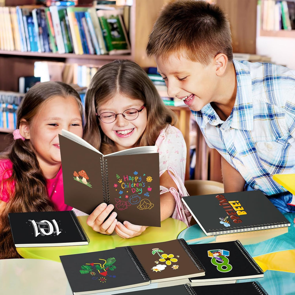 Yahenda Spiral Notebook Bulk A5 Journal Lined 8.3'' x 5.5'' Writing Composition Paper Small Notepad Subject Notebook for Students Office Business Back to School Supplies(Dark Color,3 Pcs)