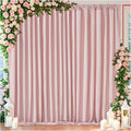 Dusty Rose Polyester Backdrop Curtains 2 Panels 5ft x 10ft Photo Shoot Background Drapes for Wedding Party Bridal Shower Engagement Decorations