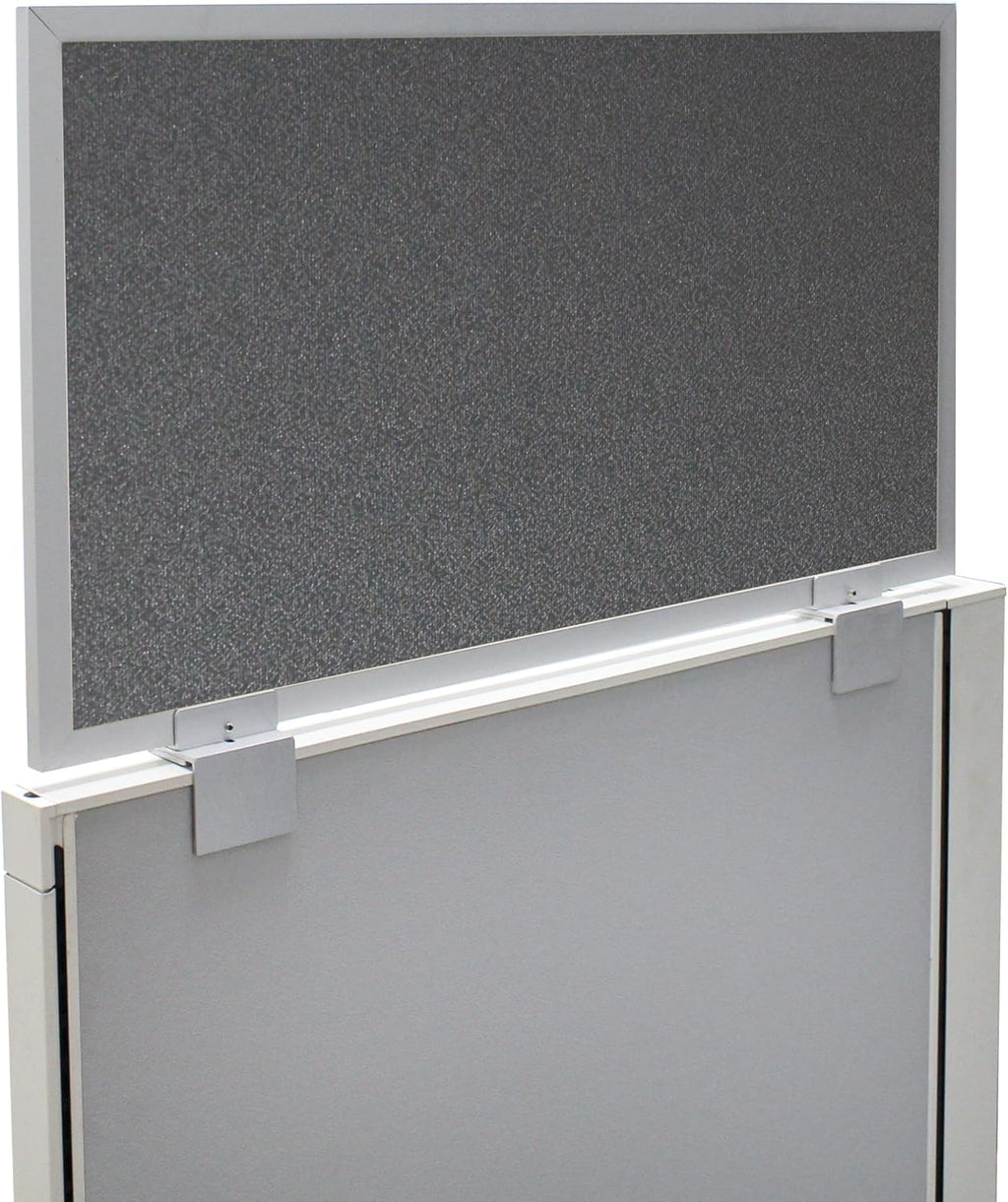 OBEX Acoustical Cubicle Privacy Screen Extender Desk Panel & Office Divider, Add Separation & Block Noise, 18" x 30", Graphite