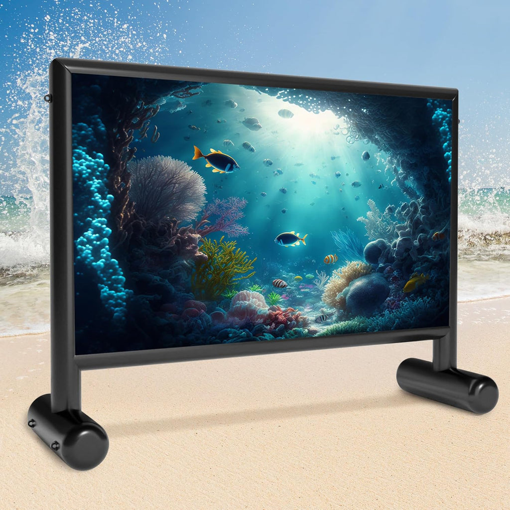Inflatable Projector Screen, 22ft PVC Upgraded Inflatable Movie Screen Outdoor Airtight Design with High Power Air Pump for Outdoor/Indoor - Does Not Require Continuous Inflation