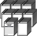 80 Pack Dry Erase Pockets, Black 14 x 10 Inch Reusable Job Ticket Holders Work Order Plastic Sleeves Shop Ticket Folder Dry Erase Sheet Protectors for Teacher Classroom Office Organization