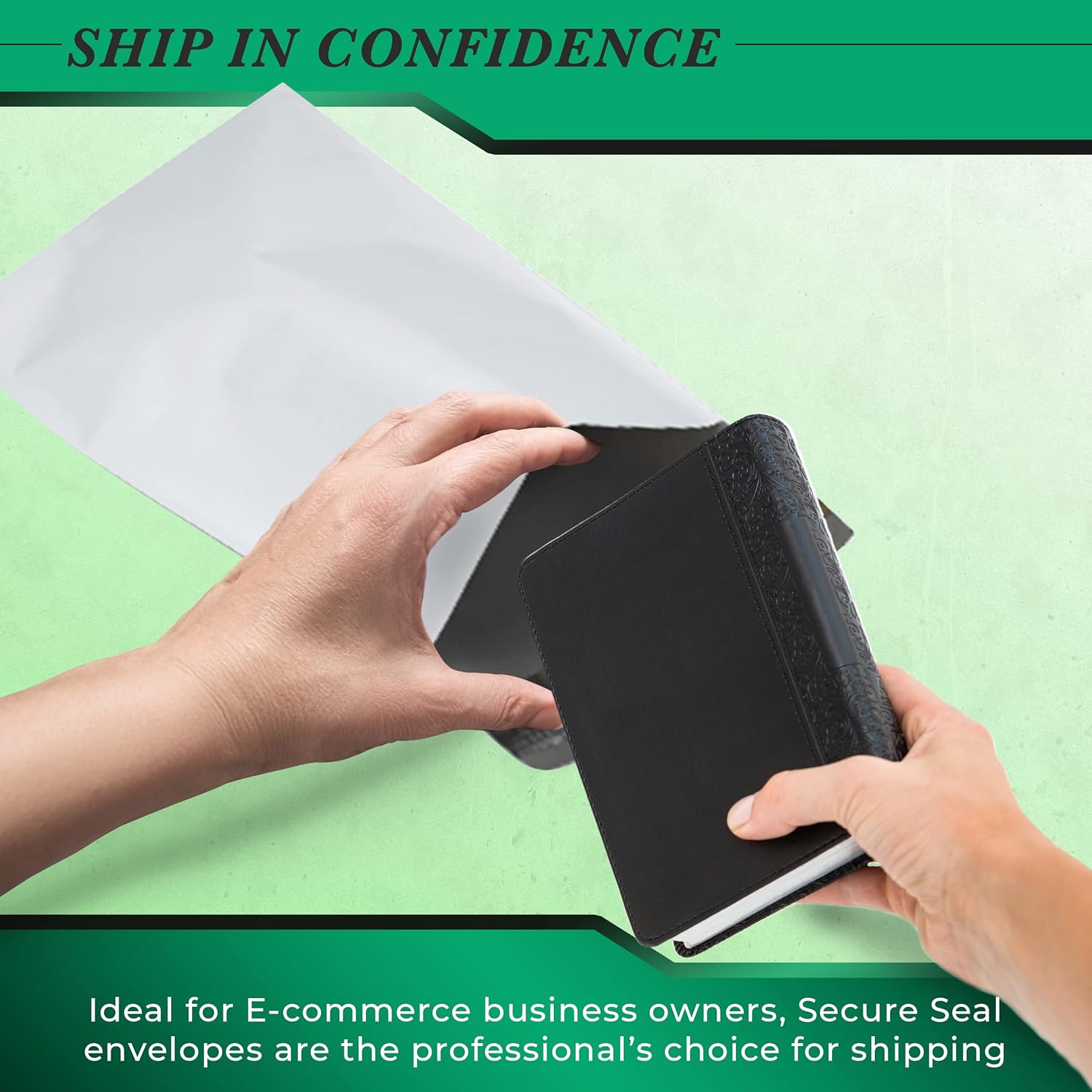 100 Pack Secure Seal White Poly Mailers Shipping Bags - Safe Shipping with 10x13 Mailers Poly Bags - E-Commerce Poly Bags for Shipping - Self Sealing 2 Mil Poly Shipping Envelopes