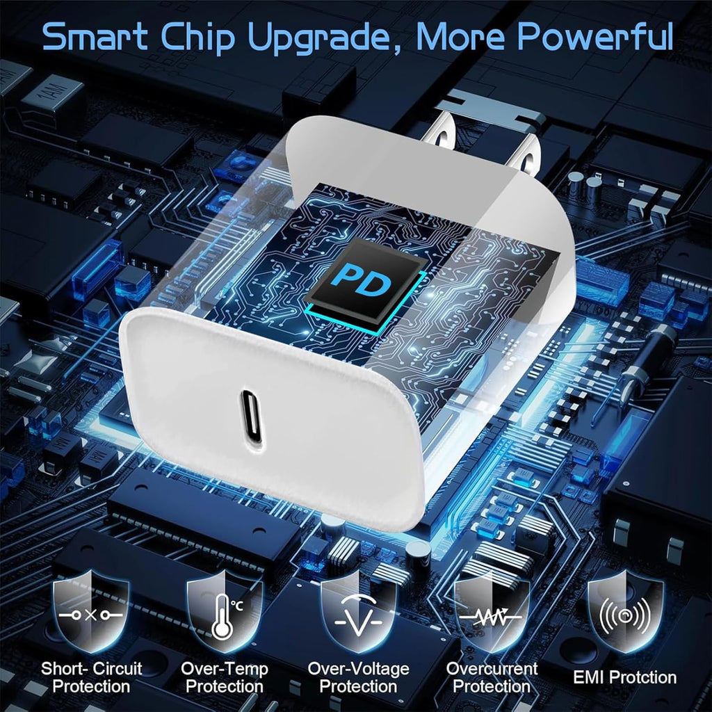 Magnetic Wireless Charger for iPhone 16 Pro Max/16 Pro/15/14/13/12/Plus/AirPods 3/2/Pro 2, 6FT Magnet Charge for Apple Mag-Safe Charger Fast Wireless Charging Pad with USB C Charging Block, 2Pack