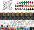 005 Micro Pen 23 Colors and 3 Black 0.20mm Fine Tip Waterproof Ink FineLiner Pens for Art Illustration Sketching, Anime Bullet Journal and Technical Drawing