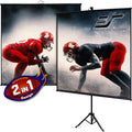 Elite Screens Tripod Lite Wall Series, 2in1 Portable Projector Screen Dual Tripod Stand/Wall Mount Indoor/Outdoor 50-INCH, 1:1 w/Carrying Bag, US Based Company 2-Year Warranty - T50SW, Black