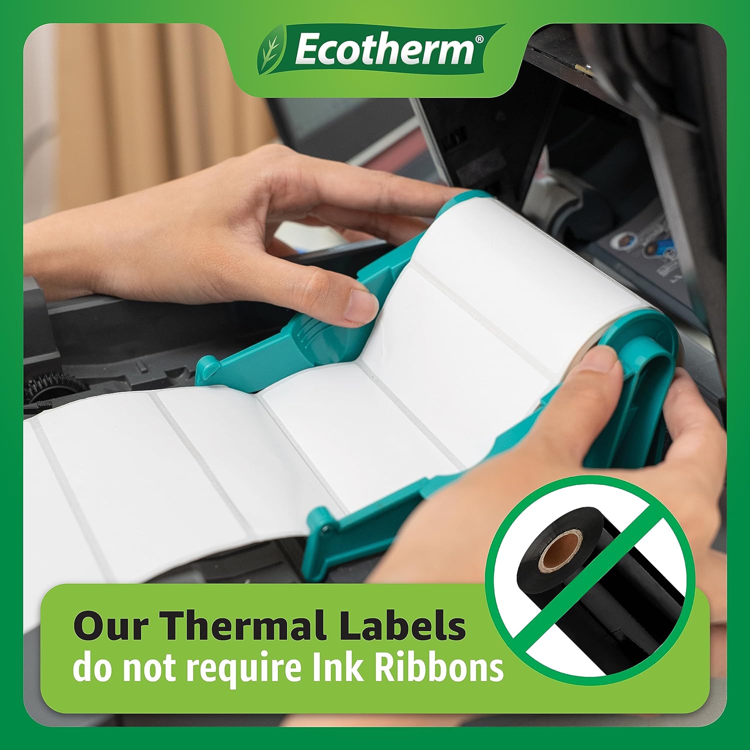 1" x 3" Thermal Labels | 6 Rolls | 5040 Labels | fits Zebra, Godex, Arkscan, iDPRT, Offnova Thermal Label Printers and More | Blank White Adhesive Stickers by Ecotherm
