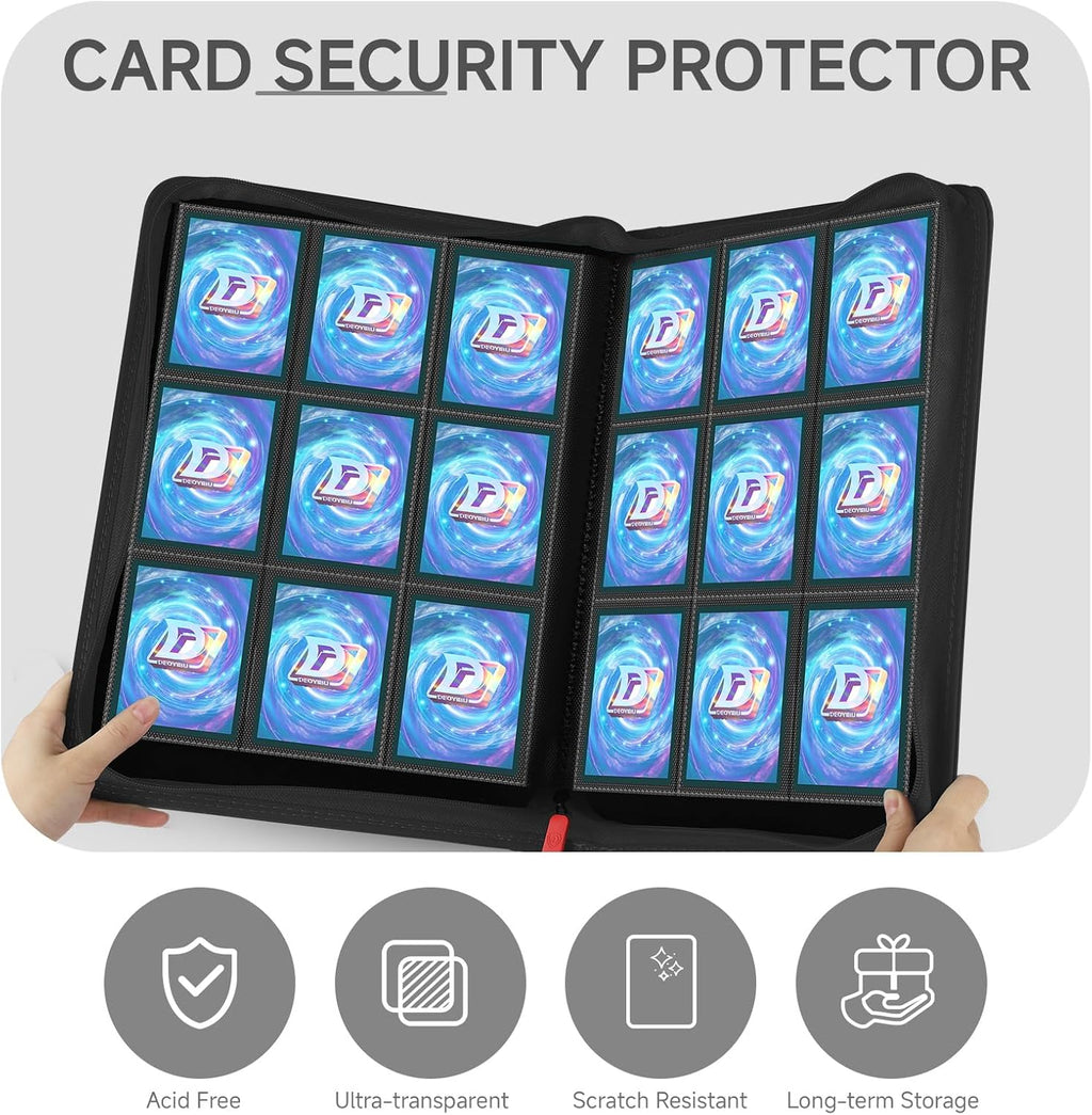 9 Pocket Card Binder,360 Pockets Trading Card Binder,Double Sided Pocket Collection Binder,Card Folder for MTG,TCG,Game Cards,Sport Cards,Black