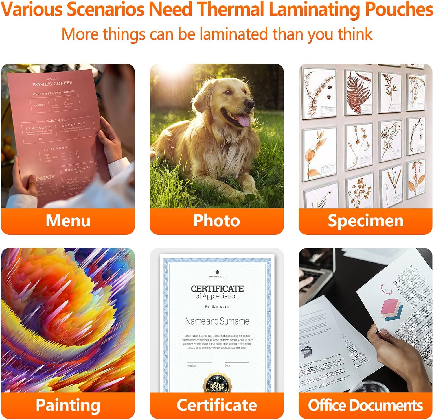 Thermal Laminating Pouches, 9 x 11.5 Inches Laminating Sheets, 3 mil Thick Laminate Sheets, 3000 Pack,Clear