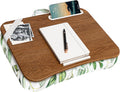 LAPGEAR Designer Lap Desk with Phone Holder and Device Ledge - Watercolor Leaves - Fits up to 15.6 Inch Laptops - Style No. 45412