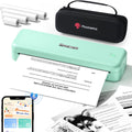 Phomemo Portable Printers Wireless for Travel,M834 Bluetooth Thermal Printer 8.5" x 11"& A4 Size,Inkless Mobile Printer with Carry Case for Travel,Office,School,Car,Home,Green