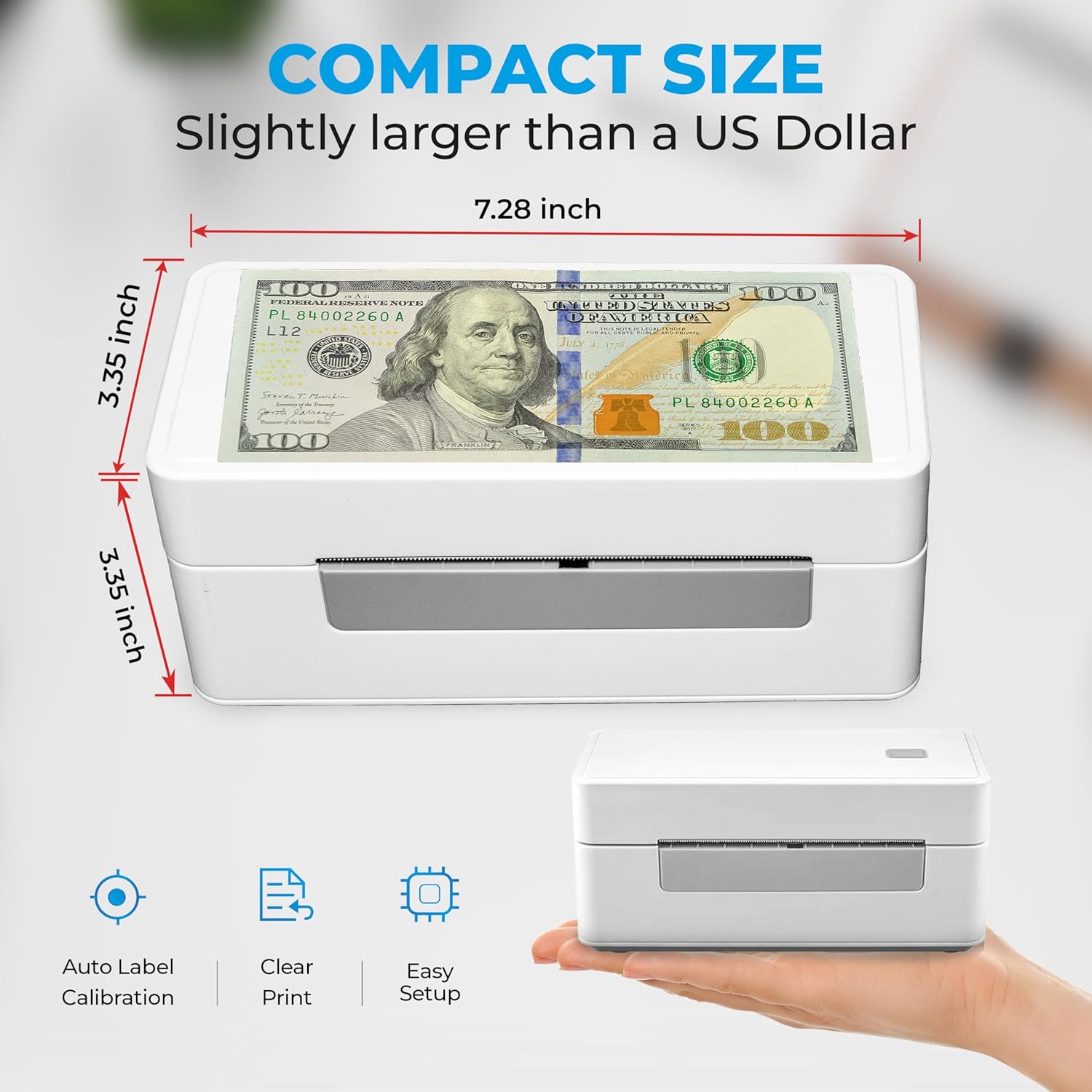 3044C-WF 300 DPI WiFi Shipping Label Printer Label Design Software on Windows, Print Wireless on Windows iPhone/iPad Mac Android UPS FedEx Ebay Shopify Shipstation Fanfold Direct Label