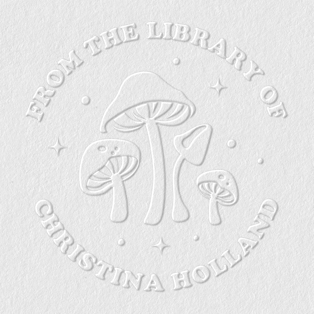 from The Library of Embossers & Stamps for Fantasy Book Readers | Custom Embosser | Custom Stamp | Ex Libris | Elevate Your Fantasy Collection of Stories and Novels (Design 13, Embosser)