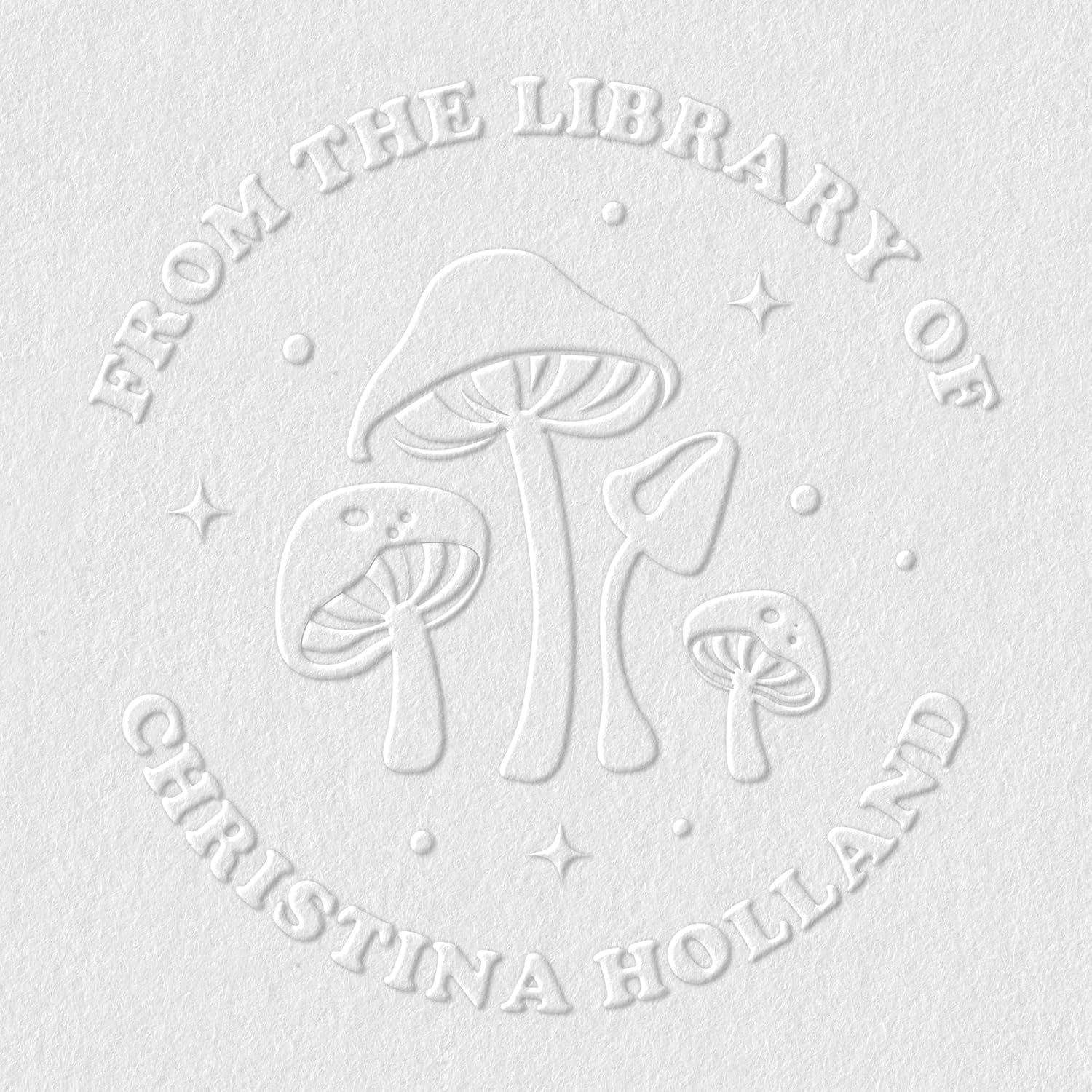 from The Library of Embossers & Stamps for Fantasy Book Readers | Custom Embosser | Custom Stamp | Ex Libris | Elevate Your Fantasy Collection of Stories and Novels (Design 13, Embosser)