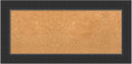 Amanti Art Natural Cork Board for Wall, 17x35 Vision Board with Black Wood Frame, Medium Corkboard Office Decor for Home Organization, Modern Corkboard Pinboard to Display Items for Home Organization