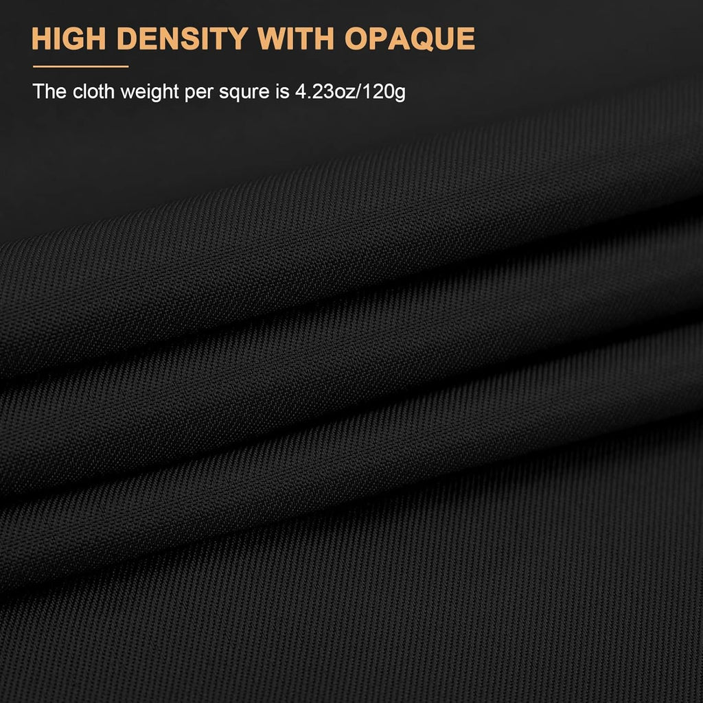 Aimosen 10 x 7 FT Black Backdrop Background for Photography, High Density Polyester Fabric Pure Black Photo Backdrop Curtain Screen Collapsible Seamless for Photoshoot Portraits Party Video Studio
