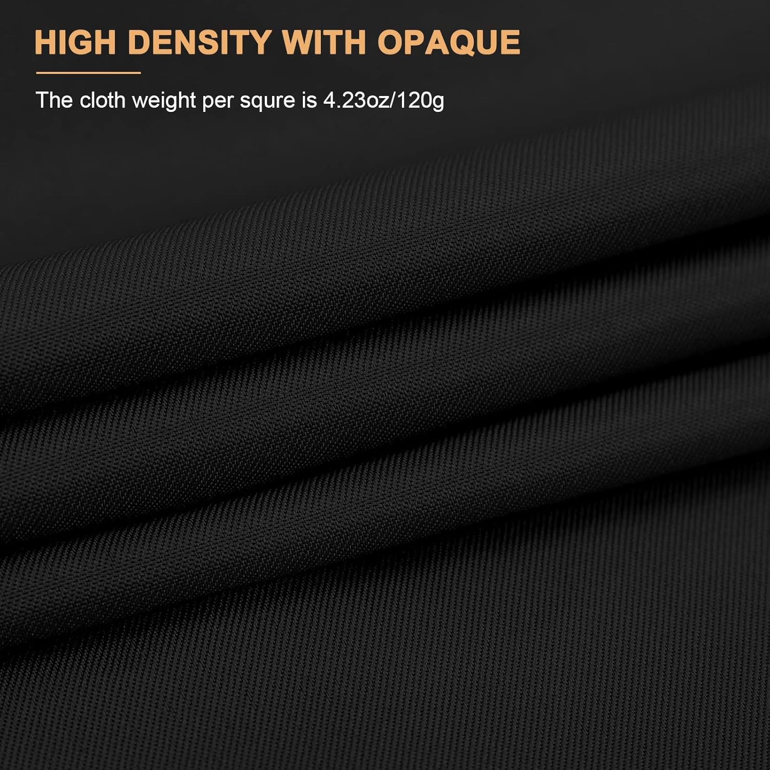Aimosen 10 x 7 FT Black Backdrop Background for Photography, High Density Polyester Fabric Pure Black Photo Backdrop Curtain Screen Collapsible Seamless for Photoshoot Portraits Party Video Studio