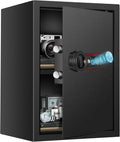 TIGERKING Biometric Fingerprint Safe Box, 1.8 Cubic Feet Digital Keypad Security Safes with Removable Shelf, Quick-Access Smart Biometric Safe for Home and Office