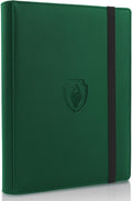 Trading Card Binder 9 Pocket, Fabmaker PU Cover Card Collection Binder for 360 Cards, Premium Card Book, Sturdy Card Holder Folders, Card Album for YuGiOh, MTG, TCG, Game & Sports Cards, Dark Green