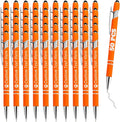 Personalized Pens Bulk 50 with Name Custom Engraving Ballpoint Pens with Stylus Tip Customized Smooth Writing Pens Personalized Gifts for Anniversary Birthday or Graduation(Orange,Black Ink)