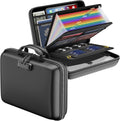 DocSafe Fireproof File Organizer with Lock, Hard-Shell Case Fireproof Document Box with 13 Pocket Accordion File Folder, Portable Home Office Travel Safe Storage for Important Documents Laptop Black