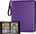 9 Pocket Card Binder, Premium Zip Trading Card Binder, 720 Double Sided Pocket PU Card Collection Binder, Collector Card Album, Card Folder for MTG, TCG, Sports Cards, Game Cards (purple)
